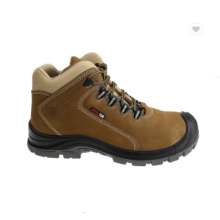 Nubuck  leather PU injection sole steel toe cap work men protection safety boots